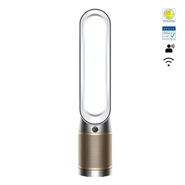 Dyson Cool Formaldehyde TP09 Luftreiniger – HEPA Filter, Luftstrom Weiß Gold, Effektive Luftreinigung für Saubere Raumluft, Ideal für Allergiker und Schadstoffentfernung