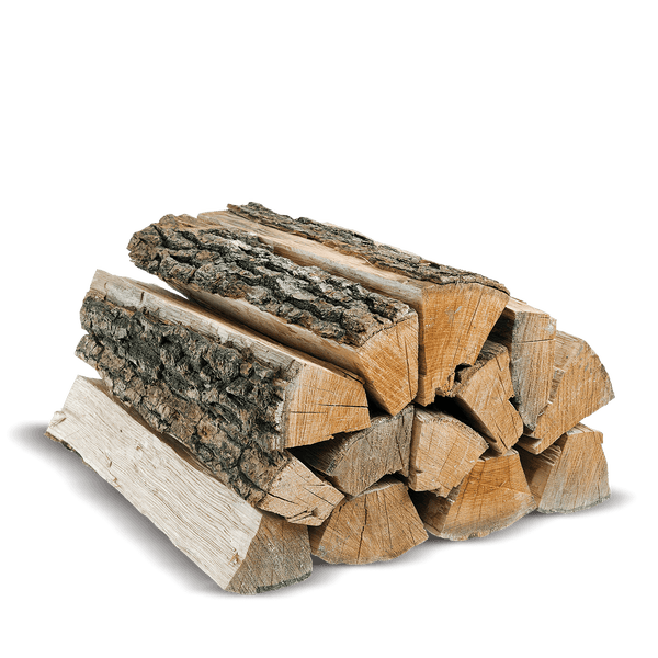 Stapel gespaltenes Brennholz