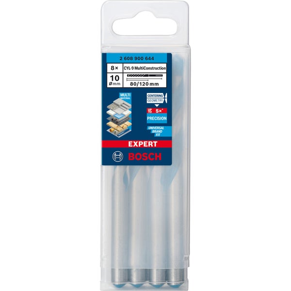 Bosch Expert MultiConstruction Bohrer-Set, 8-teilig, Durchmesser 10 Millimeter