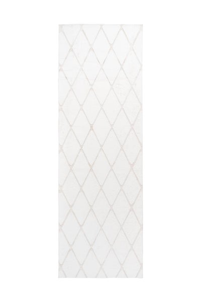 Kurzflor Teppich Splendora Weiß / Creme Modern, Klassisch 80 x 250 cm
