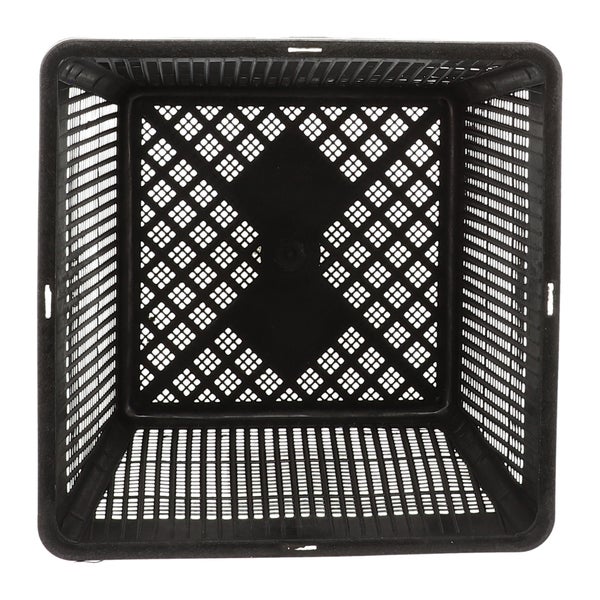 Schwarzer Kunststoff Pflanzkorb von oben