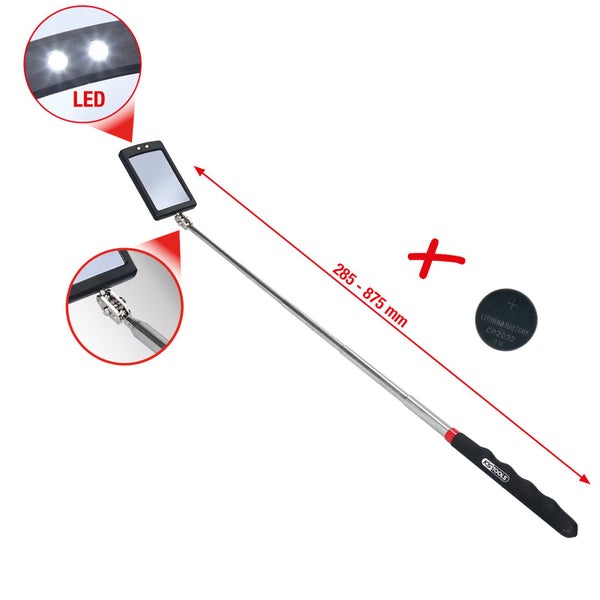 KS Tools Inspektionsspiegel mit Maßangaben