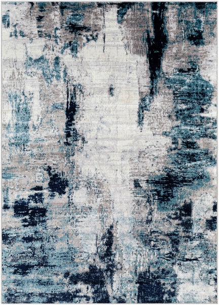 Abstrakt Moderner Teppich Blau/Weiß/Grau 120x170 cm GIULIA
