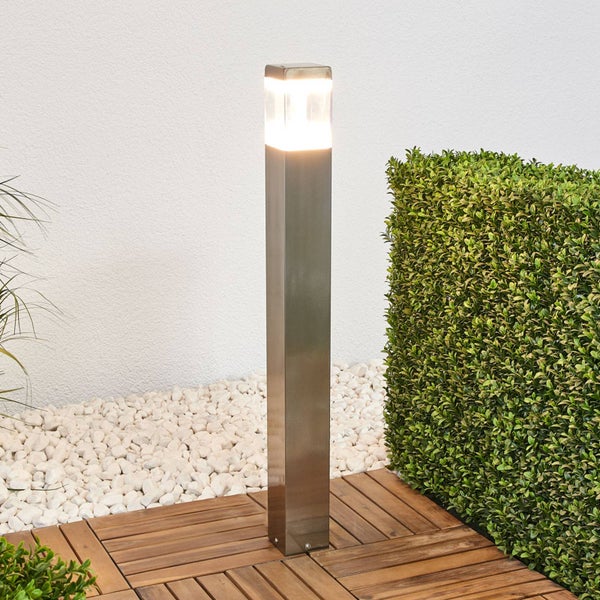 Lindby LED Baily (spritzwassergeschützt (Modern) in Alu aus Edelstahl (1 flammig, )