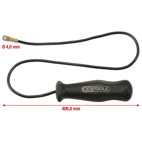 KS Tools Magnetheber mit einer Länge von 400 Millimetern und einer Spitze mit einem Durchmesser von 4 Millimetern