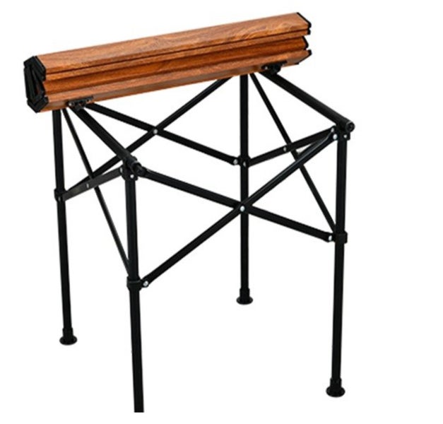 Ondis24 Aluminium Klapptisch, Campingtisch braunes Holzdekor