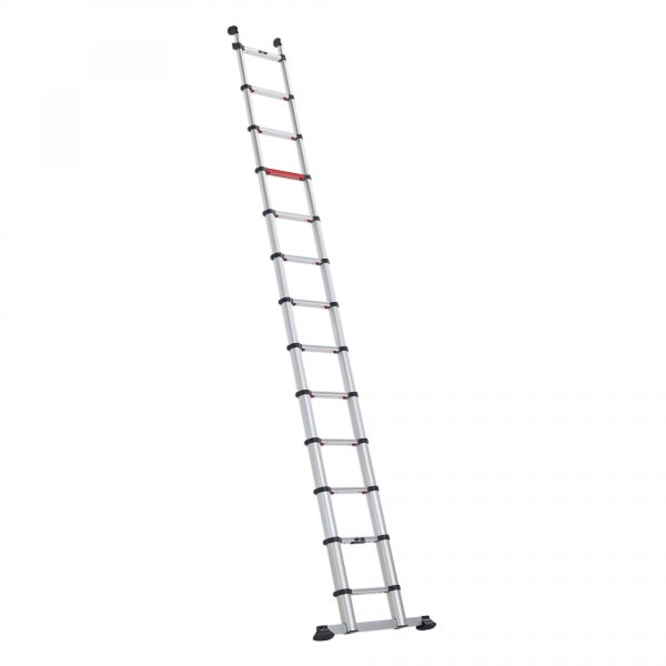 Ausgezogene Teleskopleiter