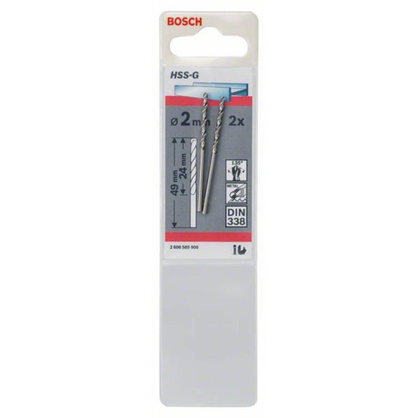 Bosch 2x Metallbohrer HSS-G DIN 338 2 x 24 x 49 mm - 2608585908