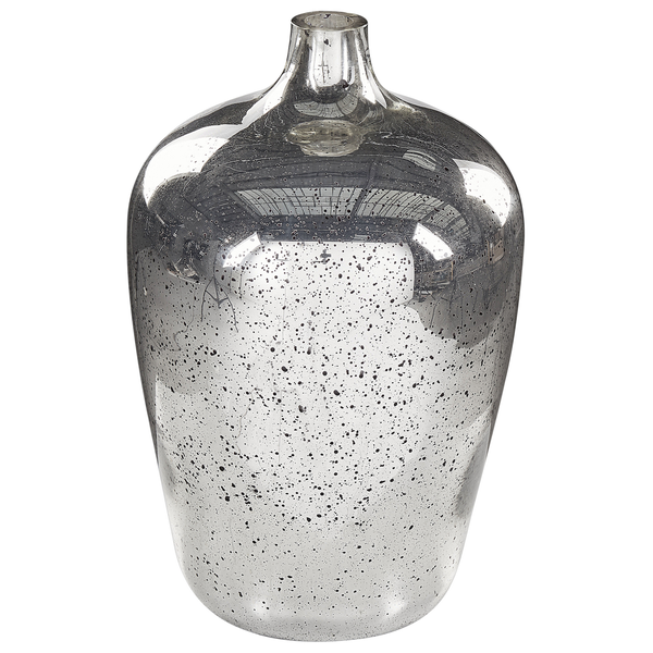Blumenvase KACHORI Glas 40 cm Silber