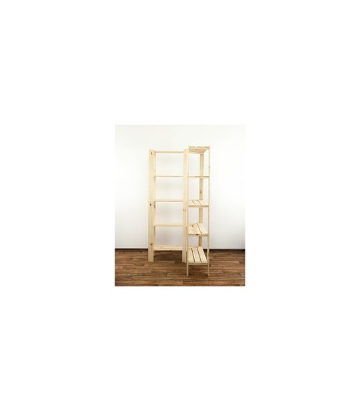 PROREGAL Eckregal Woodland HxBxT 166,4 x 85 x 30 cm Fachlast 120 kg 5 Fachboden Kiefernholz Natur