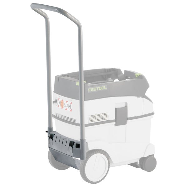 Festool Schubbügel SB-CT montiert an einem Absaugmobil zur Erleichterung von Transport und Handhabung.