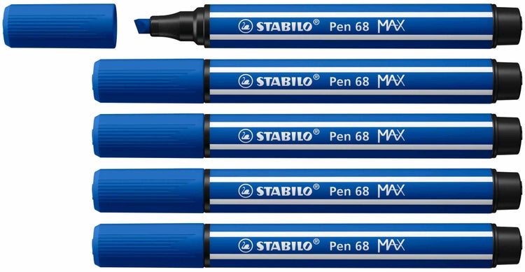 STABILO Filzstifte Pen 68 MAX, 5er Set, ultramarinblau HORNBACH