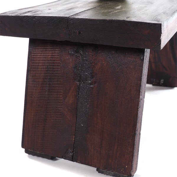 Fusshocker SCHEMEL Recyclingholz massiv 03 dunkelbraun
