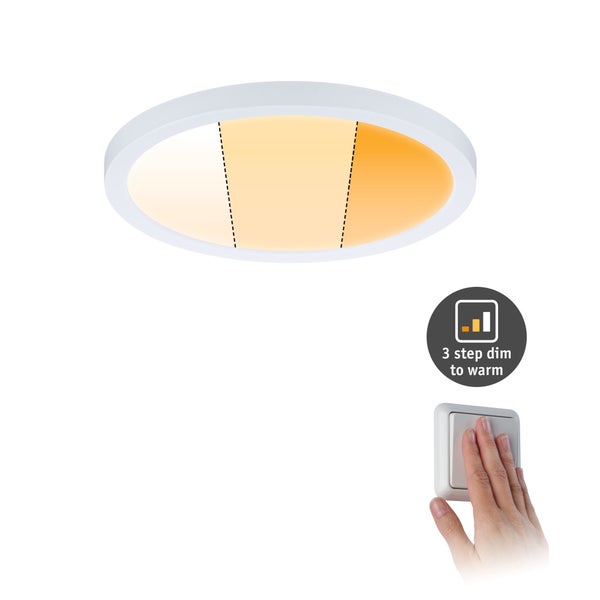 VariFit LED Einbaupanel Dim to Warm Areo IP44 rund 175mm 13W 1200lm 3 Step Dim to warm Weiß matt dimmbar