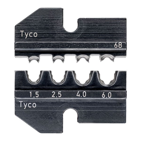 Tyco Crimpzange Einsatz mit den Größen 1,5, 2,5, 4,0 und 6,0