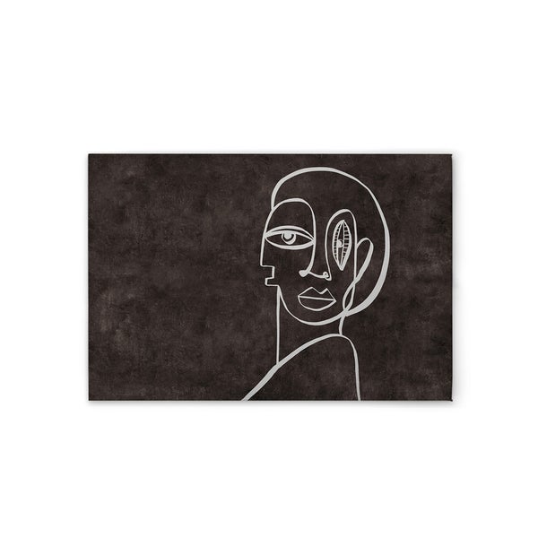 Dekoratives Wandbild mit abstrakter Gesichtszeichnung