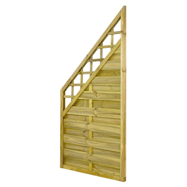 Holzzaun mit Rankgitter