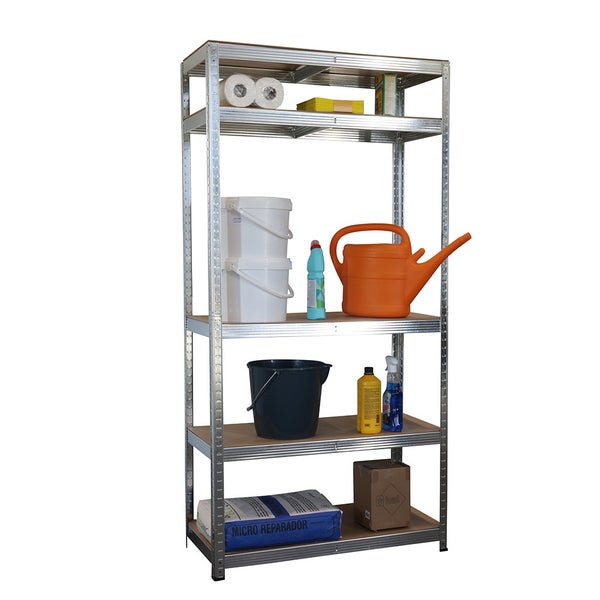 Schwerlast Steckregal Silber 5 Regale - Lagerregal - Tragkraft 875 kg