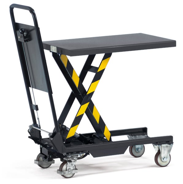Hubtischwagen mit Hebemechanismus und Rollen