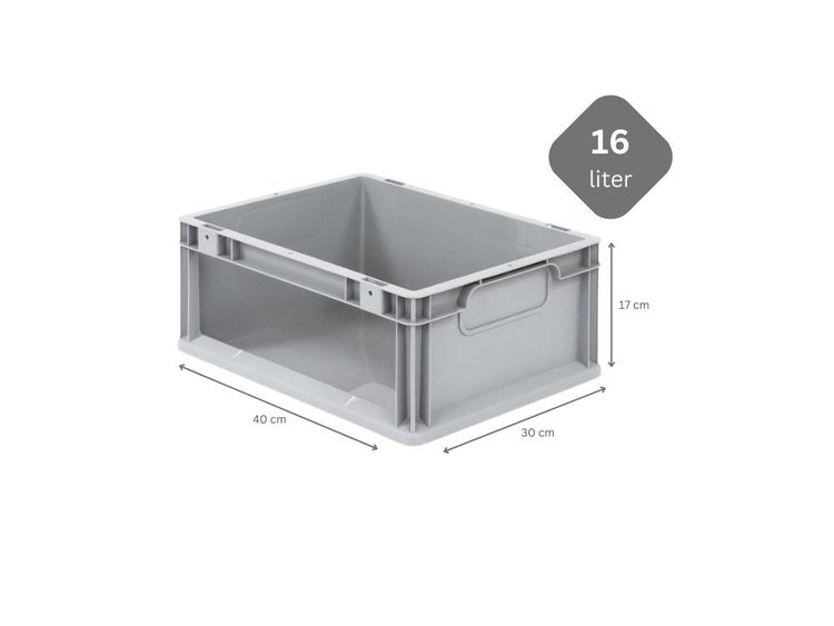 PROREGAL SuperSparSet 10x Eurobox NextGen Store HxBxT 17 x 30 x 40 cm 16 Liter Seite Offen Eurobehälter Transportbox