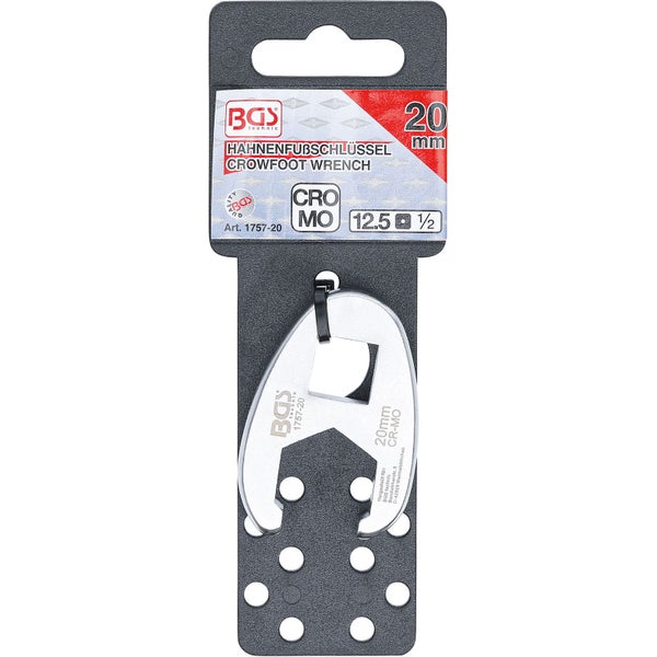 BGS Hahnenfußschlüssel Antrieb Innenvierkant 12,5 mm (1/2) SW 20 mm - 1757-20