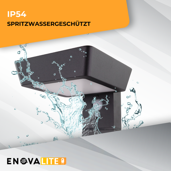 Spritzwassergeschützte Aussenleuchte mit Bewegungsmelder