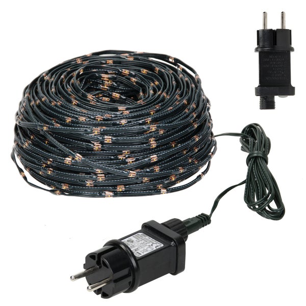 ECD Germany LED Micro Cluster Lichterkette 45m 1500 LEDs Extra Warmweiß, 8 Funktionen, Strombetrieb, IP44 Wasserdicht Innen/Außen, Weihnachtsbeleuchtung Weihnachten Weihnachtsbaum Clusterlichterkette