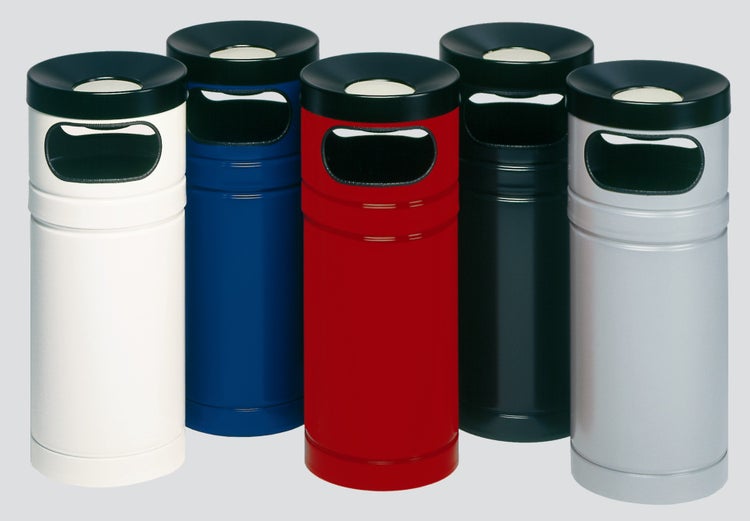 PROREGAL Robuster Kombiascher Mit Aluminium Kopfteil Für Kunststoffsäcke 56 Liter HxBxT 88,5 x 36,5 x 36,5 cm Verzinkter Stahl Rot