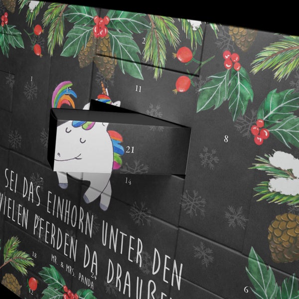 Mr. & Mrs. Panda Befüllbarer Adventskalender Einhorn Stolzieren - Schwarz