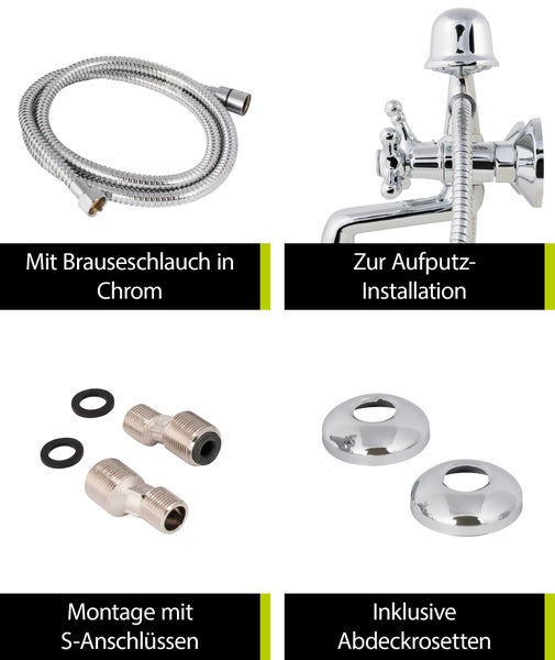 Balkongeländer aus Metall mit Holzhandlauf und Seitenansicht eines Pfostens.