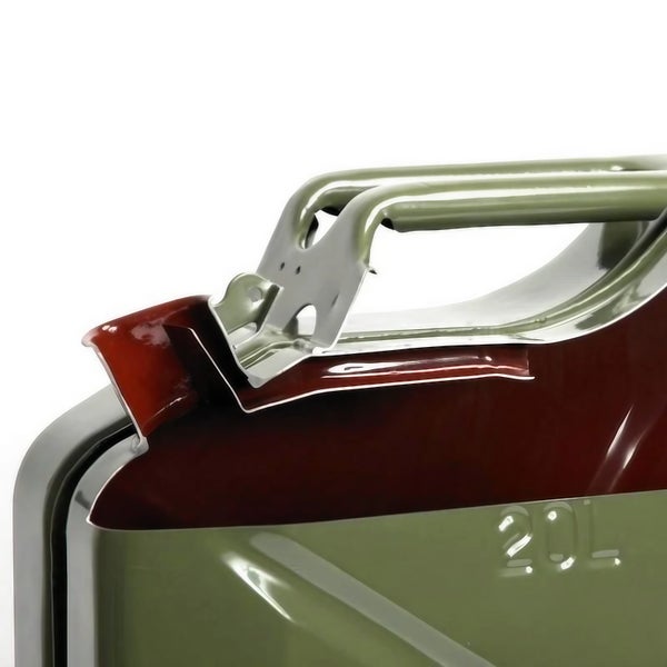 BW® Kraftstoffkanister Metall Benzinkanister 5x 5 Liter mit Ausgießer - Schwarz - RAL 9005 - TÜV-geprüft und UN-Zulassung - Made in Europe