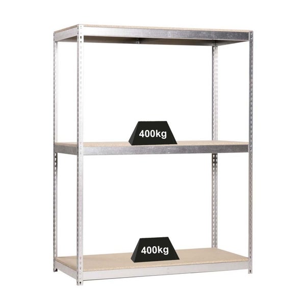 PROREGAL Schwerlastregal Big Wood Yeti Three HxBxT 200 x 120 x 75 cm Fachlast 400 kg Verzinkt