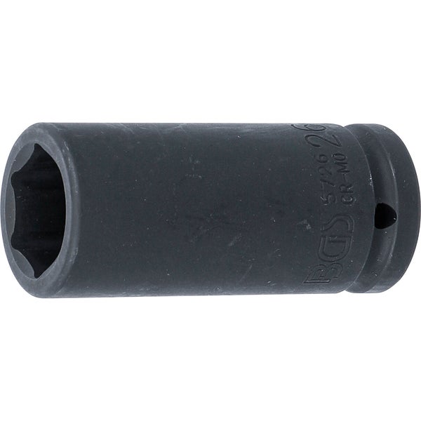 BGS Kraft-Steckschlüssel-Einsatz Sechskant tief Antrieb Innenvierkant 20 mm (3/4) SW 26 mm - 5726