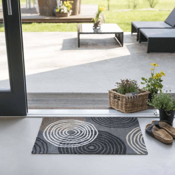 Akzente Feel Badematte mit Motiv in Grau Fußmatte 50 x 70 cm, rutschfest, saugfähig
