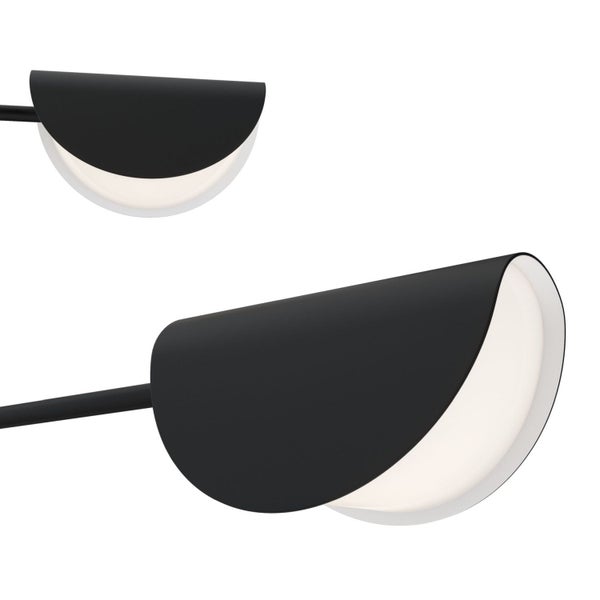 Halbkreisförmige LED-Wandleuchte mit indirekter Beleuchtung