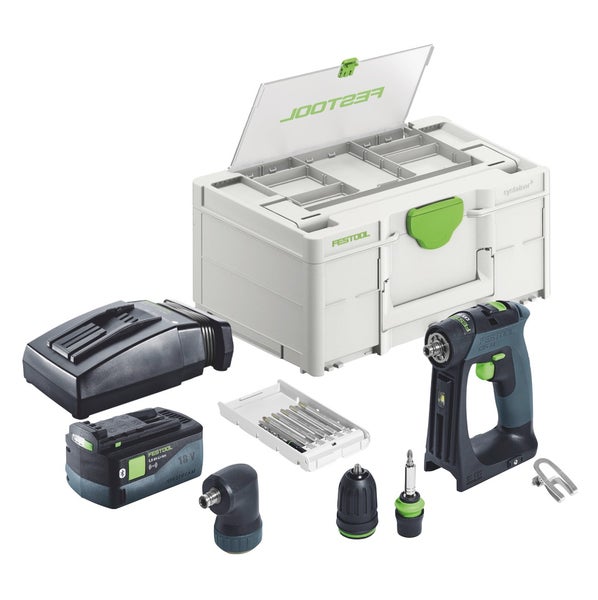Festool CXS 18-Basic-Set Akku Bohrschrauber 18 V 40 Nm Brushless + 1x Akku 5,0 Ah + Ladegerät + Systainer