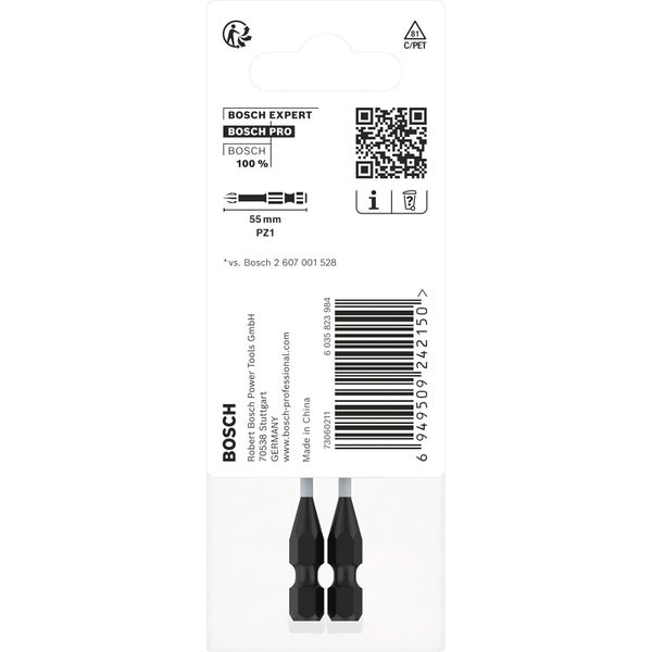 Bosch Expert Schrauberbit PZ1, 55 Millimeter