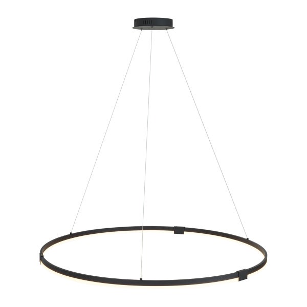 Runde schwarze LED-Hängeleuchte