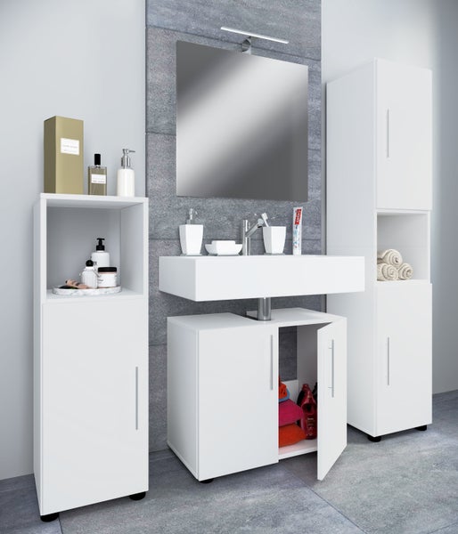 4-tlg. Badmöbel Set Komplett Badschrank Flandu II