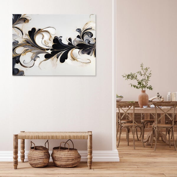 Leinwand Bilder Abstrakt Blumen Leinwandbild Wandbild Wohnzimmer 60X40 cm