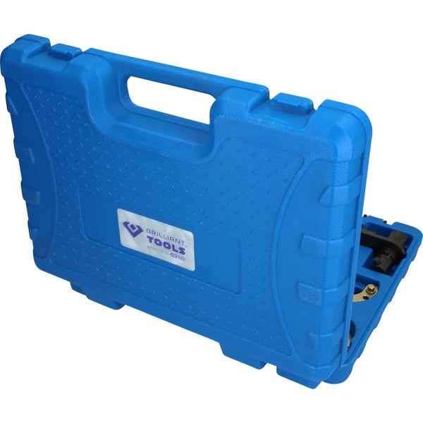 Brilliant Tools Werkzeugsatz im geöffneten blauen Werkzeugkoffer