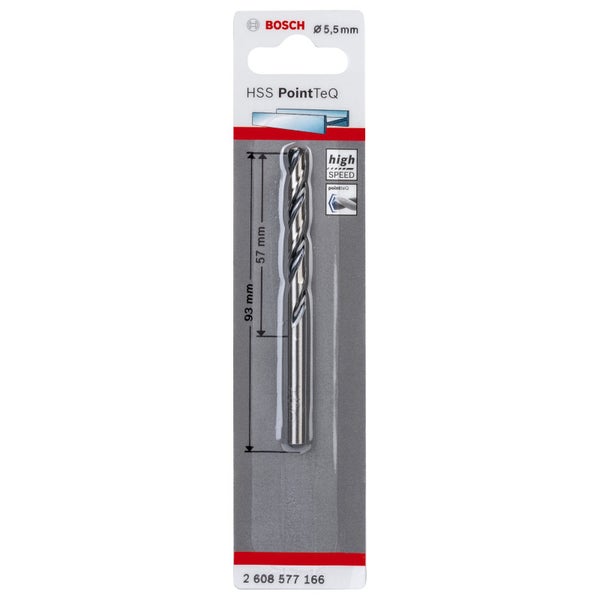 Bosch 1x HSS PointTeQ DIN 338 5,5 x 57 x 93 mm - 2608577166