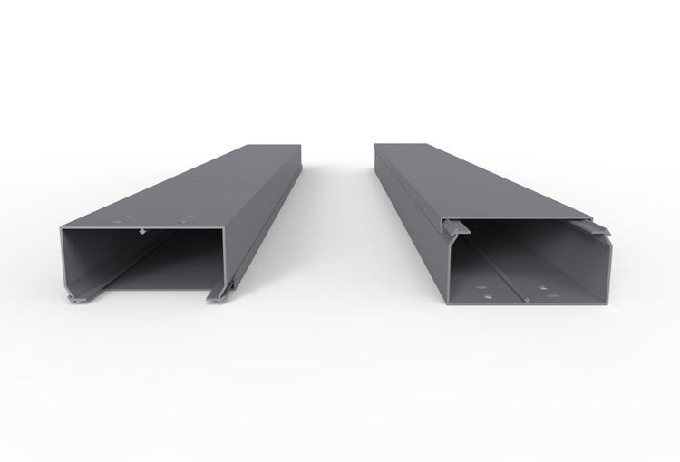 CILSON WDK12060G Art.-Nr. 6800500 Kabelkanal 120 x 60 mm x 2.000 mm - Kanaloberteil und -unterteil mit Bodenlochung, grau RAL7035