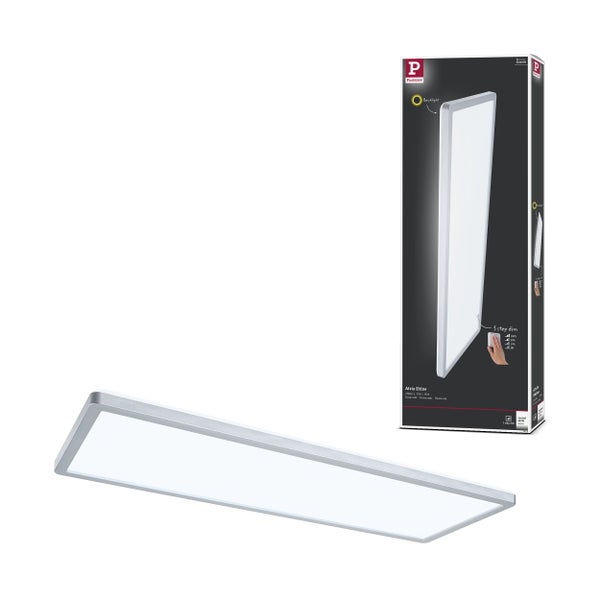 Runde LED Deckenleuchte mit 420 Millimeter Durchmesser, 23 Watt Leistung, 2800 Lumen, neutralweißem Licht und dreistufiger Dimmfunktion.