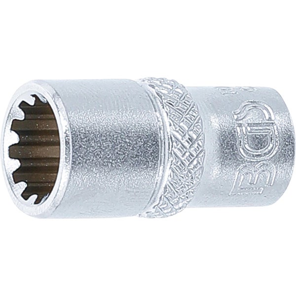 BGS Steckschlüssel-Einsatz Gear Lock Antrieb Innenvierkant 6,3 mm (1/4) SW 8 mm - 10108