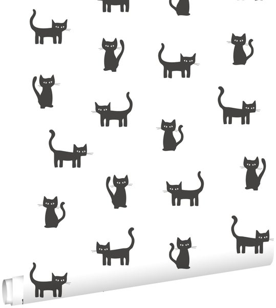 Tapetenrolle mit Katzenmuster