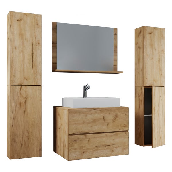 5-tlg. Waschplatz Waschtisch Lendas XL Schublade