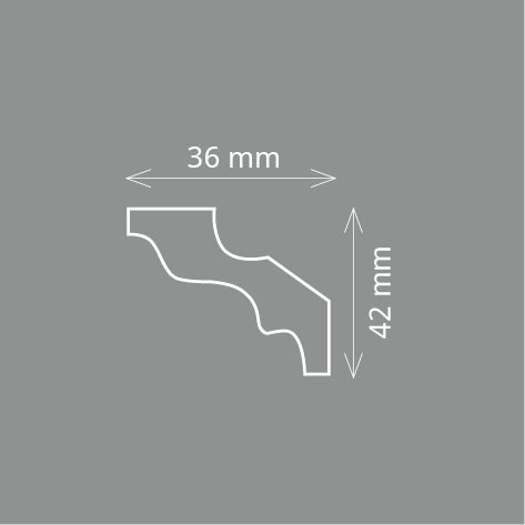 Zierleiste M 50 (36 x 42 mm), Länge 2m
