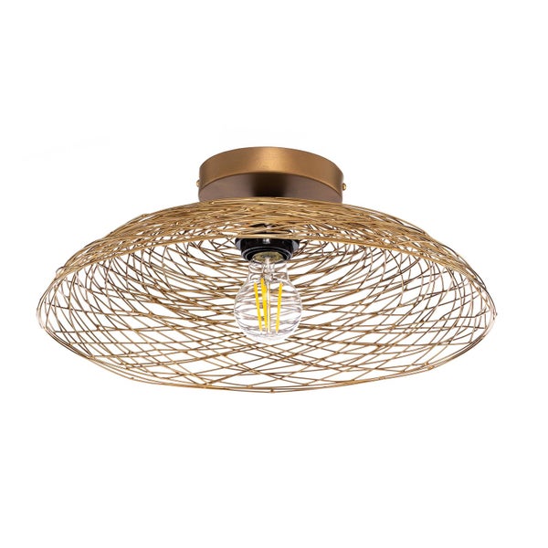 Lindby Deckenlampe Thorian (Design, Modern) in Gold / Messing aus Metall (1 flammig E27) - Deckenleuchte Lampe Wohnzimmerleuchte
