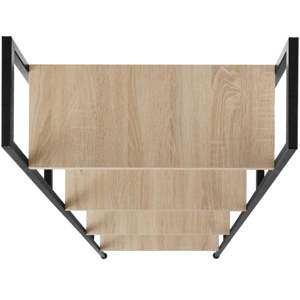 Leiterregal tectake Newcastle inklusive Kippschutz, 57,5 x 35,5 x 139 cm Industrial Style Industrial Holz hell, Eiche Sonoma